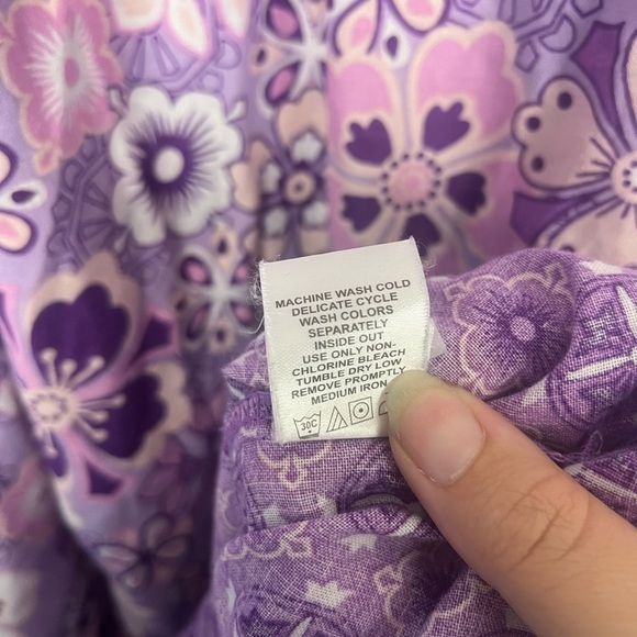 Only necessities purple cotton floral nightgown size 18/20 - Picture 6 of 7